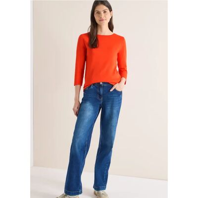 cecil Basic Shirt in Unifarbe - Orange - Damen - Size: L XXL XL S XS cecil Basic Shirt in Unifarbe - Orange - Damen - Size: L XXL XL S XS