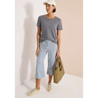 cecil Basic T-Shirt mit Rundhals in Unifarbe - Grau - Damen - Size: L XL XXL M XS S cecil Basic T-Shirt mit Rundhals in Unifarbe - Grau - Damen - Size: L XL XXL M XS S