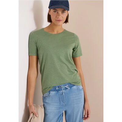 cecil Basic T-Shirt mit Rundhals in Unifarbe - Grün - Damen - Size: XL XS M 3XL S L XXL cecil Basic T-Shirt mit Rundhals in Unifarbe - Grün - Damen - Size: XL XS M 3XL S L XXL