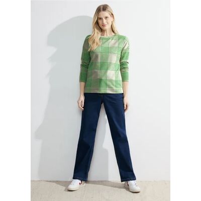 cecil Jacquard Karoshirt - Grün - Damen - Size: XS XL S XXL M L cecil Jacquard Karoshirt - Grün - Damen - Size: XS XL S XXL M L