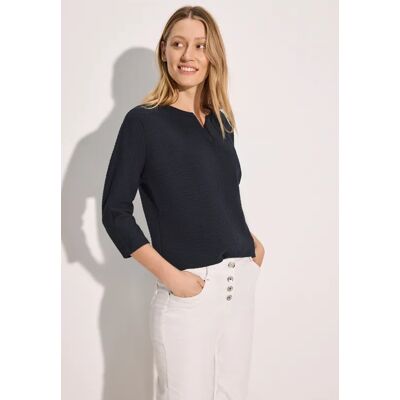 cecil Jaquard-Struktur-Shirt - Blau - Damen - Size: S M XL XXL XS L cecil Jaquard-Struktur-Shirt - Blau - Damen - Size: S M XL XXL XS L