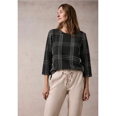 cecil Jaquard-Shirt - Schwarz - Damen - Size: XL S M XS L XXL cecil Jaquard-Shirt - Schwarz - Damen - Size: XL S M XS L XXL