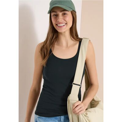 cecil Basic Top aus reiner Baumwolle - Grün - Damen - Size: L XL S XXL XS M cecil Basic Top aus reiner Baumwolle - Grün - Damen - Size: L XL S XXL XS M