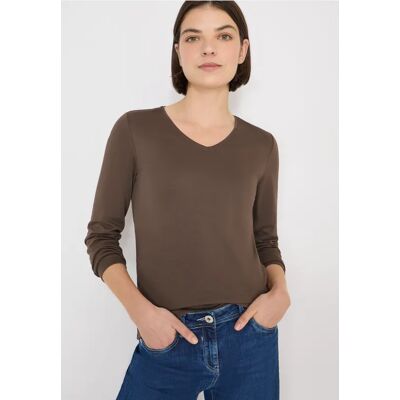 cecil V-Neck Langarmshirt - Beige - Damen - Size: L XXL XS XL cecil V-Neck Langarmshirt - Beige - Damen - Size: L XXL XS XL