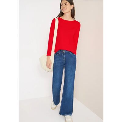 cecil Basic Langarmshirt - Orange - Damen - Size: S XXL L XS XL M cecil Basic Langarmshirt - Orange - Damen - Size: S XXL L XS XL M