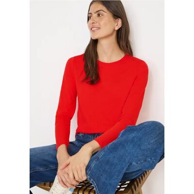 cecil Basic Rundhalsshirt - Orange - Damen - Size: XS L XXL 3XL S XL M cecil Basic Rundhalsshirt - Orange - Damen - Size: XS L XXL 3XL S XL M