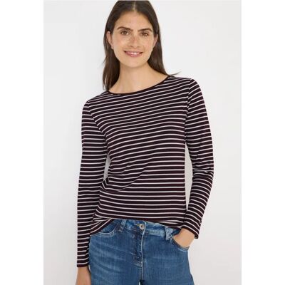 cecil Gestreiftes Shirt - Rot - Damen - Size: XXL XL S L cecil Gestreiftes Shirt - Rot - Damen - Size: XXL XL S L