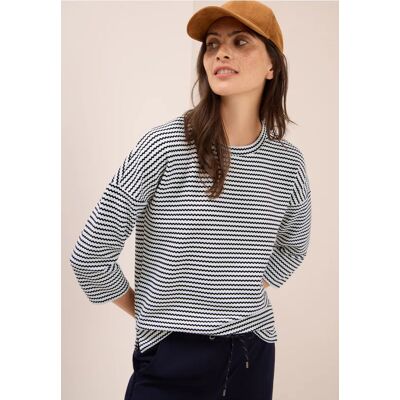 cecil Gestreiftes Strukturshirt - Blau - Damen - Size: S XS XXL M XL L cecil Gestreiftes Strukturshirt - Blau - Damen - Size: S XS XXL M XL L
