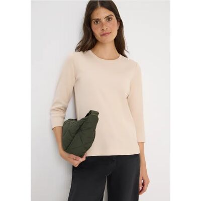 cecil Shirt mit Rippstruktur - Beige - Damen - Size: XXL L XL M cecil Shirt mit Rippstruktur - Beige - Damen - Size: XXL L XL M