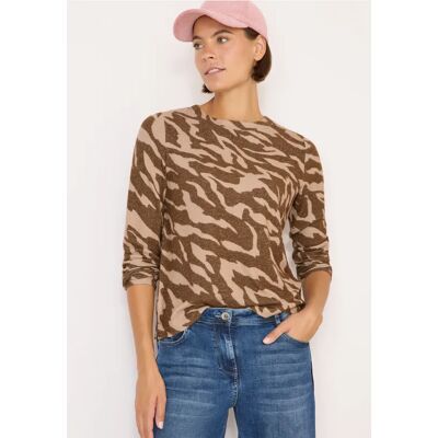 cecil Gemustertes Melange Shirt - Braun - Damen - Size: XXL L XS M XL cecil Gemustertes Melange Shirt - Braun - Damen - Size: XXL L XS M XL