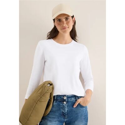 cecil Shirt mit Rippstruktur - Weiß - Damen - Size: XL L XXL cecil Shirt mit Rippstruktur - Weiß - Damen - Size: XL L XXL