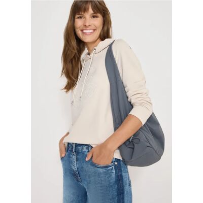 cecil Kapuzenshirt mit Stickerei - Grau - Damen - Size: XXL XL L cecil Kapuzenshirt mit Stickerei - Grau - Damen - Size: XXL XL L