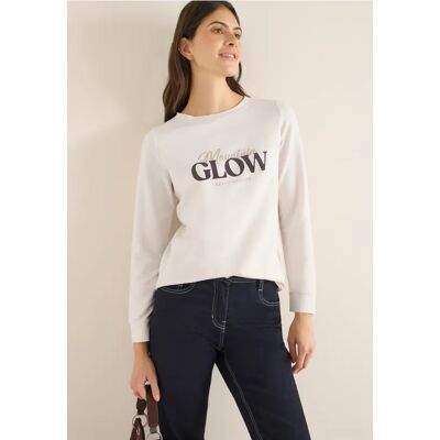 cecil Shirt mit Wording - Grau - Damen - Size: XL S XS XXL M L cecil Shirt mit Wording - Grau - Damen - Size: XL S XS XXL M L