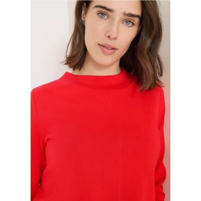 cecil Funnelneck Shirt in Unifarbe - Orange - Damen - Size: M XXL L XS S XL cecil Funnelneck Shirt in Unifarbe - Orange - Damen - Size: M XXL L XS S XL