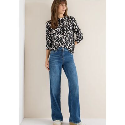 cecil Cosy Shirt mit Grafikmuster - Grau - Damen - Size: XL M XXL XS L S cecil Cosy Shirt mit Grafikmuster - Grau - Damen - Size: XL M XXL XS L S