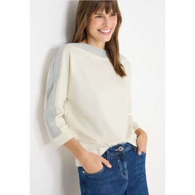 cecil Batwing Shirt mit Tape - Weiß - Damen - Size: XL M XXL XS L cecil Batwing Shirt mit Tape - Weiß - Damen - Size: XL M XXL XS L