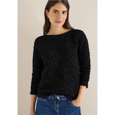 cecil Leo Jacquard Shirt - Schwarz - Damen - Size: L XS XXL S M XL cecil Leo Jacquard Shirt - Schwarz - Damen - Size: L XS XXL S M XL
