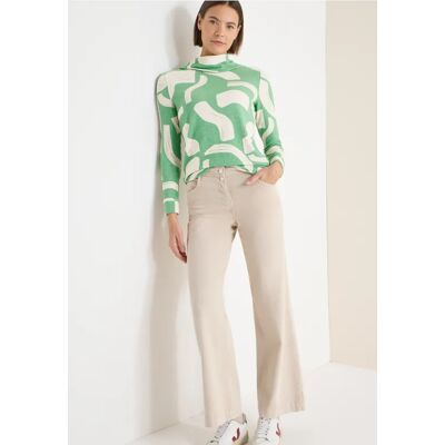cecil Gemustertes Melange Shirt - Grün - Damen - Size: XS L M S XL XXL cecil Gemustertes Melange Shirt - Grün - Damen - Size: XS L M S XL XXL
