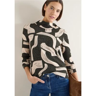 cecil Gemustertes Melange Shirt - Grün - Damen - Size: M L XS S XXL XL cecil Gemustertes Melange Shirt - Grün - Damen - Size: M L XS S XXL XL