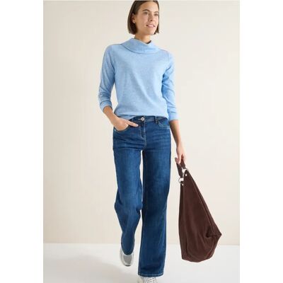 cecil Melange Shirt mit Tape - Blau - Damen - Size: S XL XXL L XS M cecil Melange Shirt mit Tape - Blau - Damen - Size: S XL XXL L XS M