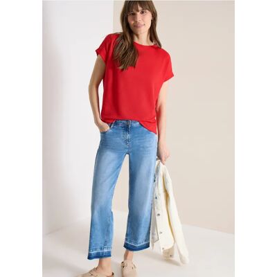 cecil T-Shirt mit Boatneck im Strick-Look - Rot - Damen - Size: XL XS M S XXL L cecil T-Shirt mit Boatneck im Strick-Look - Rot - Damen - Size: XL XS M S XXL L
