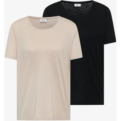 cecil Basic T-Shirt mit Rundhals im 2er-Pack - Multicolour - Damen - Size: L S M XL XS XXL cecil Basic T-Shirt mit Rundhals im 2er-Pack - Multicolour - Damen - Size: L S M XL XS XXL