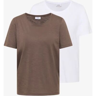 cecil Basic T-Shirt mit Rundhals im 2er-Pack - Multicolour - Damen - Size: XS XXL S L XL 3XL M cecil Basic T-Shirt mit Rundhals im 2er-Pack - Multicolour - Damen - Size: XS XXL S L XL 3XL M