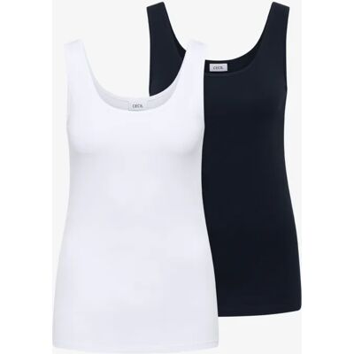 cecil Basic Top mit Rundhals im 2er-Pack - Multicolour - Damen - Size: XS M XXL XL L S cecil Basic Top mit Rundhals im 2er-Pack - Multicolour - Damen - Size: XS M XXL XL L S
