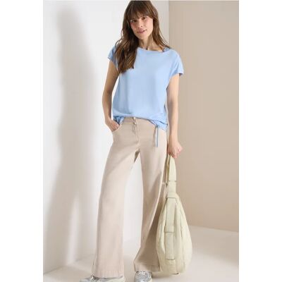 cecil Kurzarm Shirt mit Boatneck und Raffung - Blau - Damen - Size: M XL XXL XS L 3XL S cecil Kurzarm Shirt mit Boatneck und Raffung - Blau - Damen - Size: M XL XXL XS L 3XL S