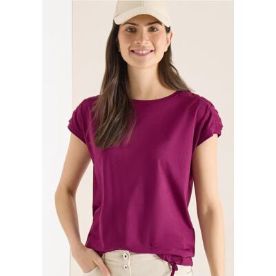 cecil Kurzarm Shirt mit Boatneck und Raffung - Pink - Damen - Size: M XXL L XL cecil Kurzarm Shirt mit Boatneck und Raffung - Pink - Damen - Size: M XXL L XL