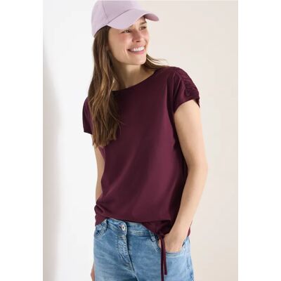 cecil Kurzarm Shirt mit Boatneck und Raffung - Rot - Damen - Size: L M XL S XXL XS cecil Kurzarm Shirt mit Boatneck und Raffung - Rot - Damen - Size: L M XL S XXL XS