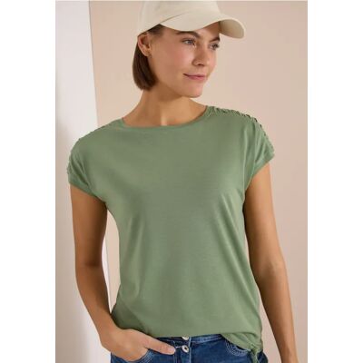 cecil Kurzarm Shirt mit Boatneck und Raffung - Grün - Damen - Size: XL 3XL L XS XXL S M cecil Kurzarm Shirt mit Boatneck und Raffung - Grün - Damen - Size: XL 3XL L XS XXL S M