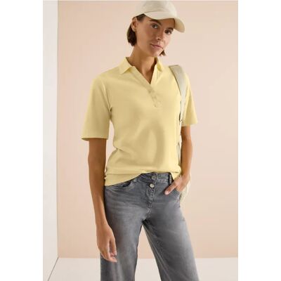 cecil Basic Poloshirt mit Kurzarm - Gelb - Damen - Size: XL 3XL XXL L S M cecil Basic Poloshirt mit Kurzarm - Gelb - Damen - Size: XL 3XL XXL L S M
