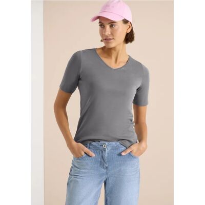 cecil Basic T-Shirt aus Baumwolle - Grau - Damen - Size: L M XS XXL XL cecil Basic T-Shirt aus Baumwolle - Grau - Damen - Size: L M XS XXL XL