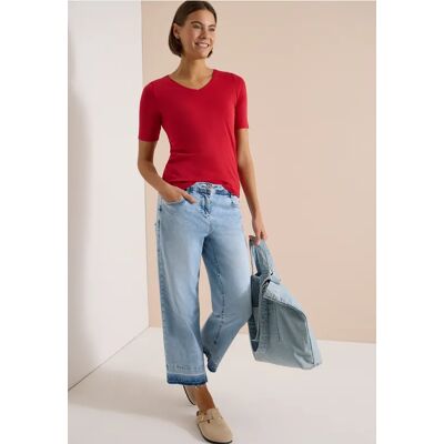 cecil Basic T-Shirt aus Baumwolle - Rot - Damen - Size: XXL XL XS M 3XL S L cecil Basic T-Shirt aus Baumwolle - Rot - Damen - Size: XXL XL XS M 3XL S L