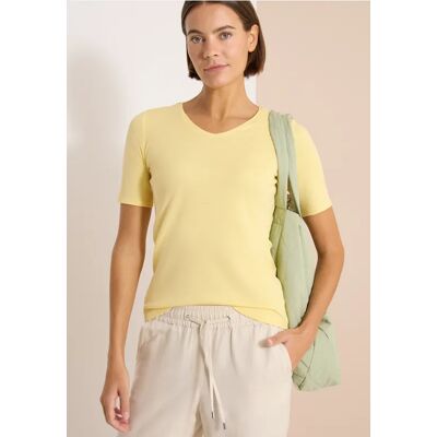 cecil Basic T-Shirt aus Baumwolle - Gelb - Damen - Size: XL L M XXL cecil Basic T-Shirt aus Baumwolle - Gelb - Damen - Size: XL L M XXL