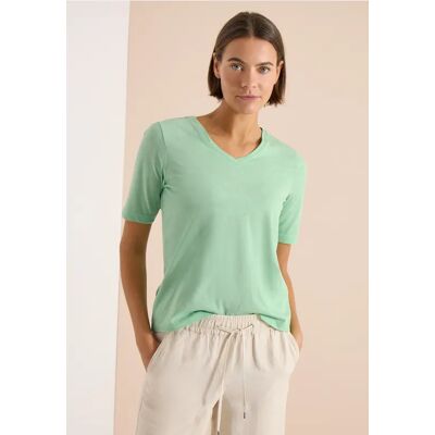 cecil Basic T-Shirt mit Kurzarm und V-Neck - Grün - Damen - Size: L XL XS M XXL 3XL cecil Basic T-Shirt mit Kurzarm und V-Neck - Grün - Damen - Size: L XL XS M XXL 3XL