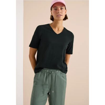 cecil Basic T-Shirt mit Kurzarm und V-Neck - Grün - Damen - Size: XXL XS XL S M L cecil Basic T-Shirt mit Kurzarm und V-Neck - Grün - Damen - Size: XXL XS XL S M L