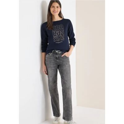 cecil Silk-Touch Stickerei Shirt - Blau - Damen - Size: L XL XS S XXL M cecil Silk-Touch Stickerei Shirt - Blau - Damen - Size: L XL XS S XXL M