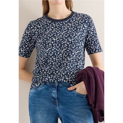 cecil Gemustertes T-Shirt - Blau - Damen - Size: S XL L XXL cecil Gemustertes T-Shirt - Blau - Damen - Size: S XL L XXL
