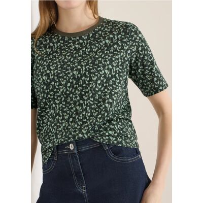 cecil Gemustertes T-Shirt - Grün - Damen - Size: M XS XXL S XL L cecil Gemustertes T-Shirt - Grün - Damen - Size: M XS XXL S XL L