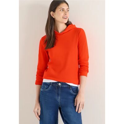 cecil Hoodie in Rippstruktur - Orange - Damen - Size: XXL L S XS M XL cecil Hoodie in Rippstruktur - Orange - Damen - Size: XXL L S XS M XL
