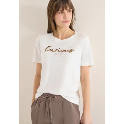 cecil T-Shirt mit Frontprint - Weiß - Damen - Size: L XS XL XXL cecil T-Shirt mit Frontprint - Weiß - Damen - Size: L XS XL XXL