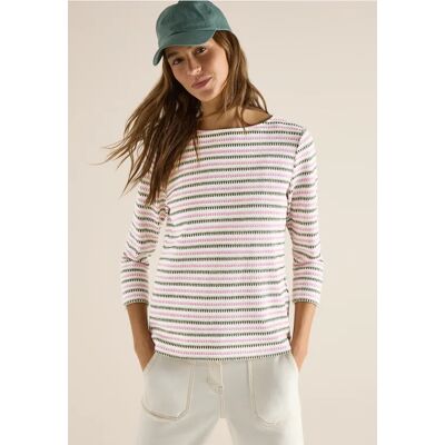 cecil Gestreiftes Strukturshirt - Grün - Damen - Size: L XL XXL cecil Gestreiftes Strukturshirt - Grün - Damen - Size: L XL XXL