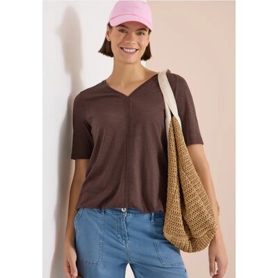 cecil Kurzarm T-Shirt im Tunika-Look - Braun - Damen - Size: XL XXL L XS S M cecil Kurzarm T-Shirt im Tunika-Look - Braun - Damen - Size: XL XXL L XS S M