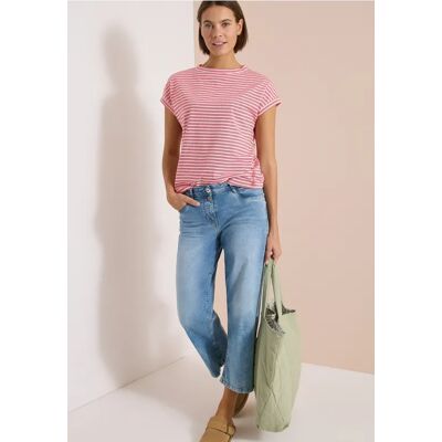 cecil Kurzarm T-Shirt mit elastischem Saum - Rot - Damen - Size: XXL M L XL cecil Kurzarm T-Shirt mit elastischem Saum - Rot - Damen - Size: XXL M L XL