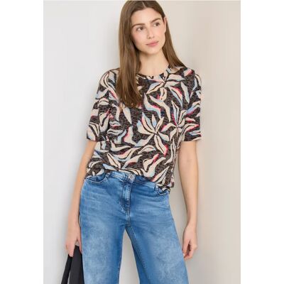 cecil Kurzarm T-Shirt im Ausbrenner-Look - Braun - Damen - Size: S XL M XXL L XS cecil Kurzarm T-Shirt im Ausbrenner-Look - Braun - Damen - Size: S XL M XXL L XS