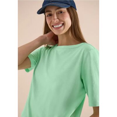 cecil Kurzarm T-Shirt aus reiner Baumwolle - Grün - Damen - Size: XL M S L XXL XS cecil Kurzarm T-Shirt aus reiner Baumwolle - Grün - Damen - Size: XL M S L XXL XS