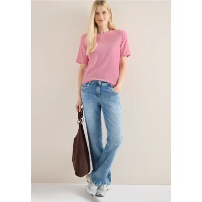 cecil Kurzarm T-Shirt mit feinen Streifen - Pink - Damen - Size: XS L XL S XXL M cecil Kurzarm T-Shirt mit feinen Streifen - Pink - Damen - Size: XS L XL S XXL M