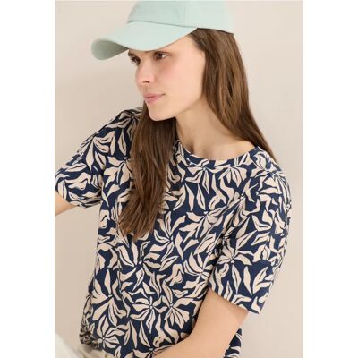 cecil Shirt mit Boatneck und floralem Print - Blau - Damen - Size: S L XL XS M XXL cecil Shirt mit Boatneck und floralem Print - Blau - Damen - Size: S L XL XS M XXL